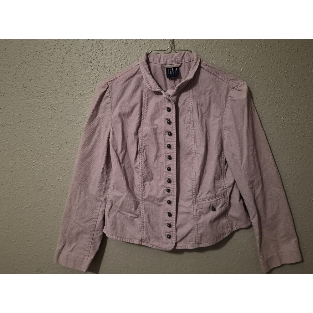 Y2K Gap Pink Corduroy Jacket Fitted Blazer Button Up Y2K Feminine VTG 2005